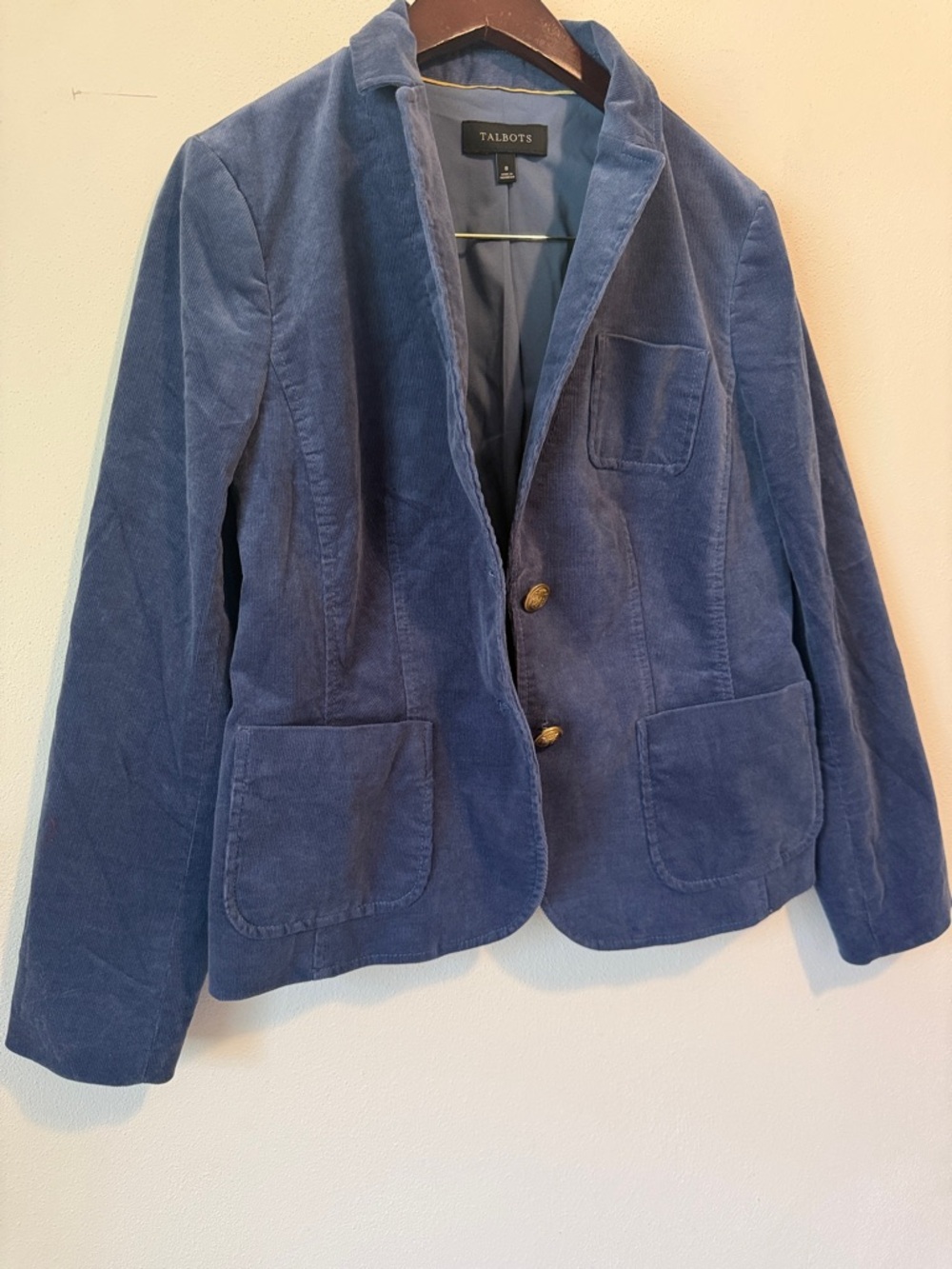 Talbots Lavender-Blue Corduroy Blazer